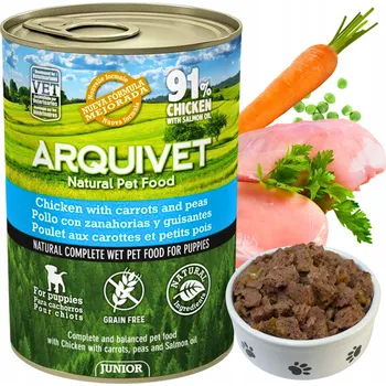 Krmivo pro psa ARQUIVET Vlhké krmivo pro štěňata s kuřecím masem Junior 400g
