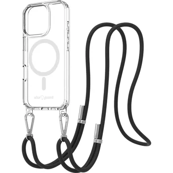 Pouzdro na mobilní telefon AlzaGuard Luxe Detach Lanyard Case Compatible with MagSafe for iPhone 16 Pro černý
