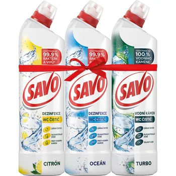 WC čistič SAVO Citrón, Oceán, Turbo 3× 700 ml