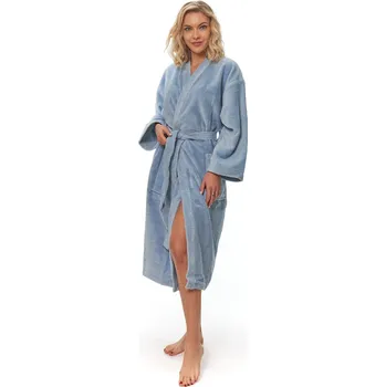Dámské oblečení Interkontakt Dámský župan kimono Fog Blue XL
