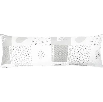 Povlečení Bellatex Povlak - Náhradní manžel polštář 55 × 180 cm 90/108 - srdce patchwork