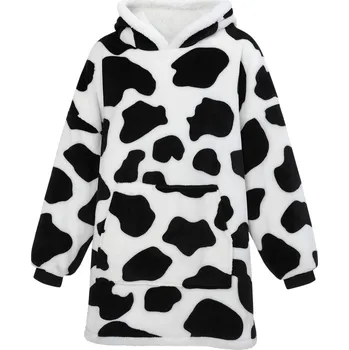 Pikniková deka Gordon Televizní mikina s kapucí, černo-bílá