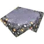 Forbyt Vánoční ubrus Jehličí a baňky 85 × 85 cm