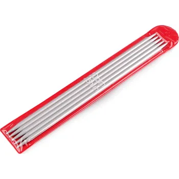 Jehlice Ponožkové jehlice hliníkové č. 2; 2,5; 3; 3,5; 4; 4,5; 5, střední, 6 (4,5 mm) nikl