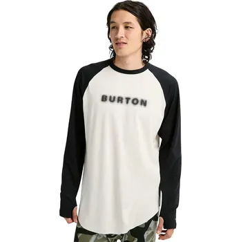 Pánské termoprádlo tričko Burton Roadie Base Layer Tech LS - Stout White/True Black L