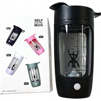 SHAKER 600ml NEPROPUSTNÝ ŠEJZR NA PROTEINY Dobíjení USB 1200 mAh