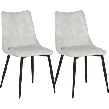 Jídelní židle Sada 2 ks jídelních židlí IVY světle šedá