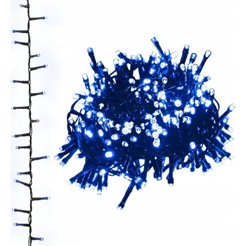 LED páska LED řetěz, 400 diod, hustě rozmístěné, modrý