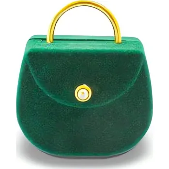 Dárková krabička Tmavě zelená dárková krabička na prsten nebo náušnice Kabelka KDET20-GR Beneto Exclusive