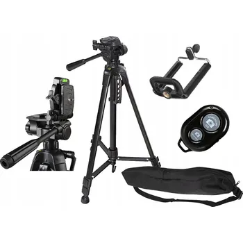 Stativ Tripod Azaris STATIV S DÁLKOVÝM OVLÁDÁNÍM A NASTAVENÍM, přenosný stativ 120 cm černý