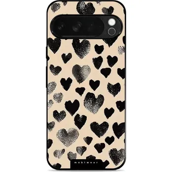 Mobiwear Glossy lesklé pouzdro na Google Pixel 10 Pro XL černá srdíčka