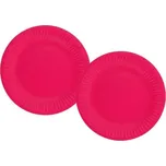 GODAN Papírový talíř tmavě růžový 18 cm, 12 ks
