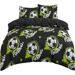 Excellent 3dílná souprava povlečení 135 × 200 cm, černá - Foot Ball