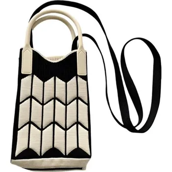 Kabelka ANNAM Mini kabelka/taška černo-bílá 25 × 11 cm