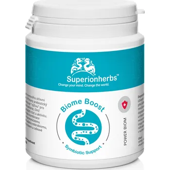 Zdraví Superionherbs Biome Boost - Probiotika a prebiotika pro střeva a imunitu, 90 tobolek
