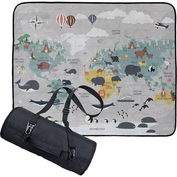 Pikniková deka Butter Kings Pikniková deka s popruhem Travel around the world