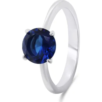 Prsten Brilio Silver Stříbrný prsten s modrým zirkonem RI057WB 52 mm (Ag925/1000, 2,42 g)