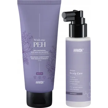 Anwen Wish me PEH kondicionér pro vlasy se střední porézností + Péče o pokožku hlavy Tonikum s mentolem