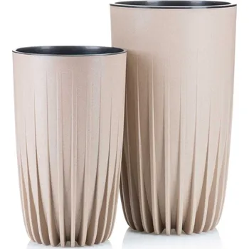 Květináč Sada 2 květináčů STRIPPED ECO Latte