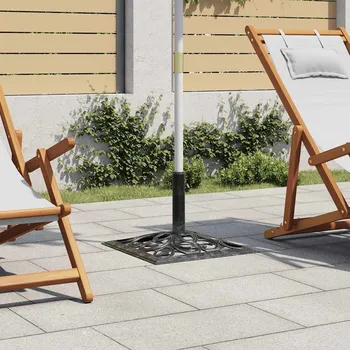 Stínicí technika vidaXL Stojan na slunečník 12 kg 49 cm litina [47866] Barva: Zelená