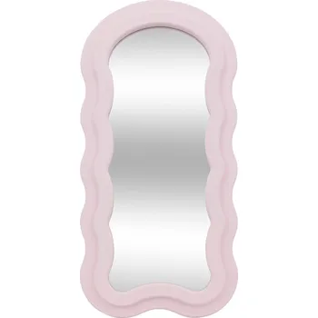 Zrcadlo Atmosphera for kids, Zrcadlo s růžovým volánovým rámem Ayna, 30 × 60 cm