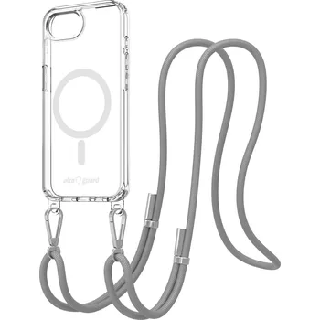 Pouzdro na mobilní telefon AlzaGuard Luxe Detach Lanyard Case Compatible with MagSafe for iPhone 16e šedý