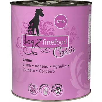 Krmivo pro psa Dogz Finefood Classic N.10 Jehněčí konzerva 800g