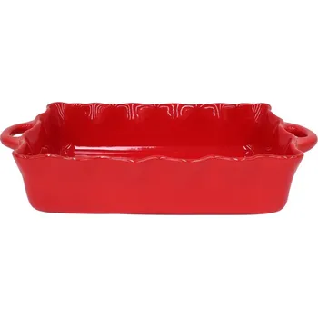 Decor by Glassor Zapékací mísa s červenou glazurou velká
