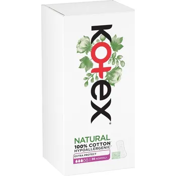 Menstruační vložka KOTEX Liners Natural Normal + 36 ks
