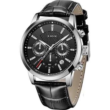 Hodinky LIGE Sentinel Wolf černé