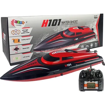 RC model lodě Mamido Motorový člun H101 na dálkové ovládání R/C 1:48 2,4 GHz červený