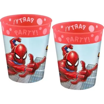 Kojenecká láhev GODAN Plastový kelímek spiderman 250 ml, 2 ks