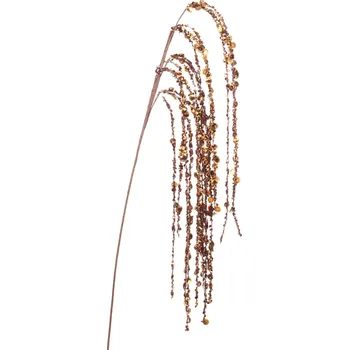 LAALU Vánoční dekorace - květina hnědo/zlatá, 99 cm