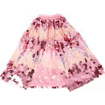 Karnevalový kostým Great Pretenders Flitrový třpytivý plášt pro dívky Pink