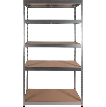 Dílenský regál Kovona kovový regál s policemi z MDF, 180 × 120 × 40 cm, 5 polic