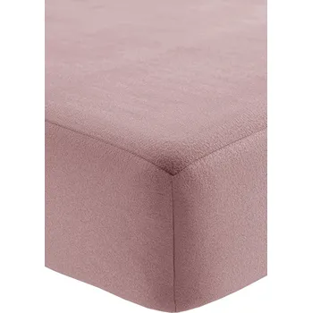 Prostěradlo Fleecové prostěradlo s gumičkou 180 × 200 cm, starorůžové