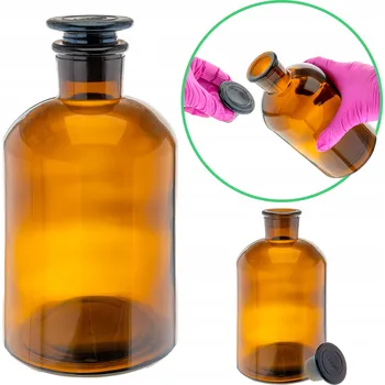 Láhev Skleněná láhev na reagencie se skleněnou zátkou 1000 ml úzké hrdlo standardní