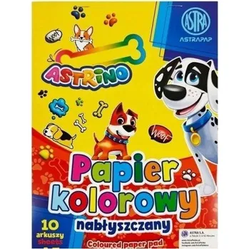 Sešit SEŠIT BAREVNÝCH LEŠTĚNÝCH PAPÍRŮ (10 KS)