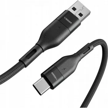 Datový kabel Kabel Veger USB - USB typ C 1,2 m černý