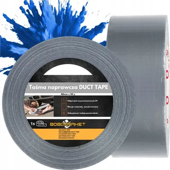 Stříbrná opravná páska Duct Tape 48 mm x 45 m Zesílená Pevná Univerzální