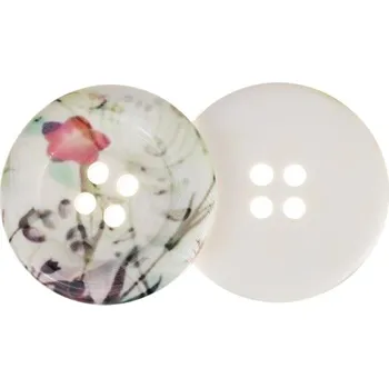 Knoflík Knoflíky Žirovnice Knoflík 5 cm luční kvítí, 336331F, sada 2 ks