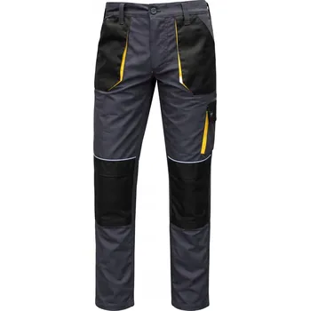 Pracovní obuv PRACOVNÍ MONTÉRKOVÉ KALHOTY ZESÍLENÉ ŠEDO-ČERNÉ BOZP VEL 44