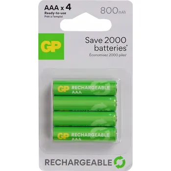 Článková baterie Akumulátor GP Batteries AAA (R3) 800 mAh 4 ks