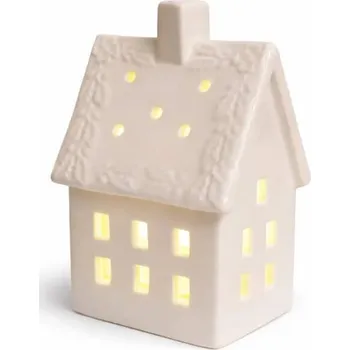 Velikonoční dekorace DECOLED LED dekorace keramický domeček, 8,5 × 6,9 × 12,9 cm, teple bílá, 2× LR44