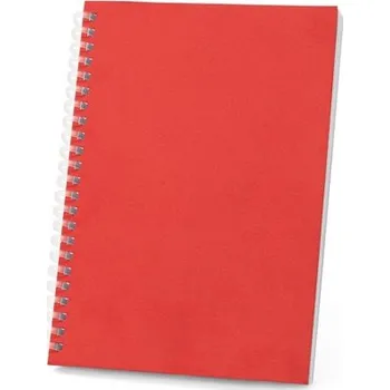 SCHILLER. Poznámkový blok A5 s flexibilním obalem, vyrobený ze 100% recyklovaného papíru - Červená