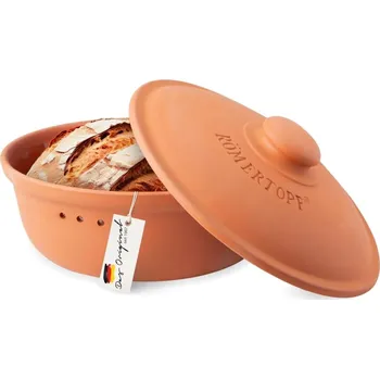 chlebník Keramická nádoba na uchovávání pečiva RUND, kulatá, terakotová - RÖMERTOPF (Keramický chlebník RUND, kulatý, terakotový - RÖMERTOPF)