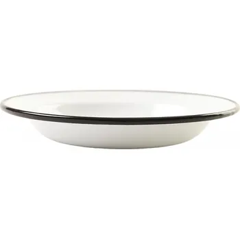Talíř Olymp Smaltovaný talíř, hluboký, 22 cm, bílý