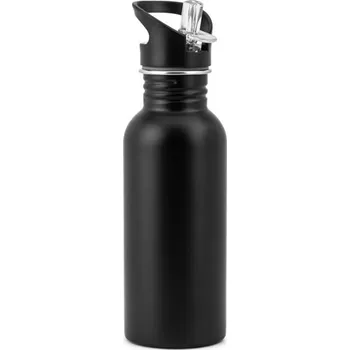 Láhev EDBERG. Jednostěnná láhev z nerezové oceli - Černá