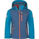 DĚTSKÁ ZATEPLENÁ SOFTSHELLOVÁ BUNDA TROLLKIDS BALESTRAND, SUMMERNIGHT BLUE / MYSTIC BLUE / RED CLAY Velikost: 128