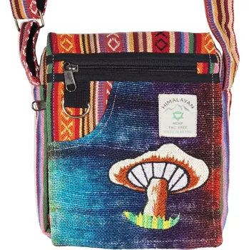 Taška přes rameno Hemp houbičky 2 l červená